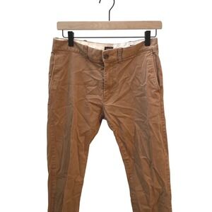 MEN'S J‎ Crew Mercantile Flex Pants Slim Fit Size 30x32 Brown Khaki Stretch